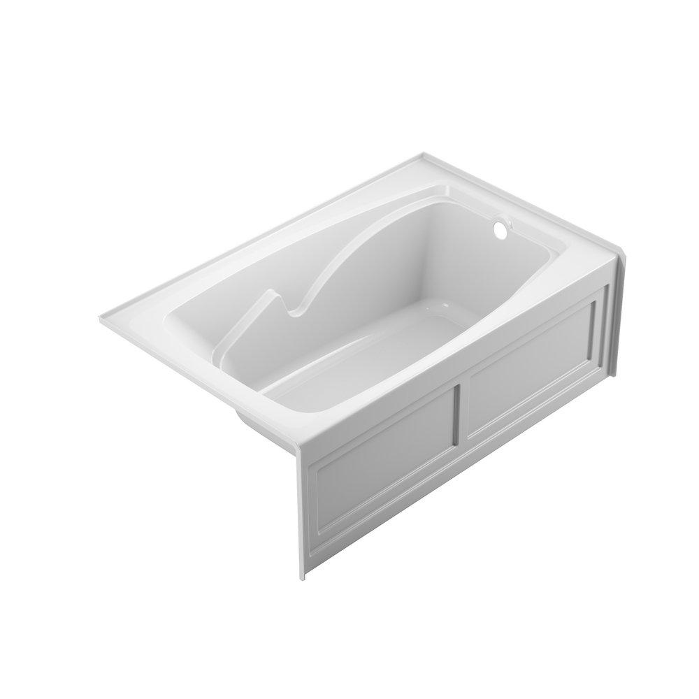 JACUZZI&reg; White 60 x 36 in. Whirlpool Alcove Bathtub Left Drain 
