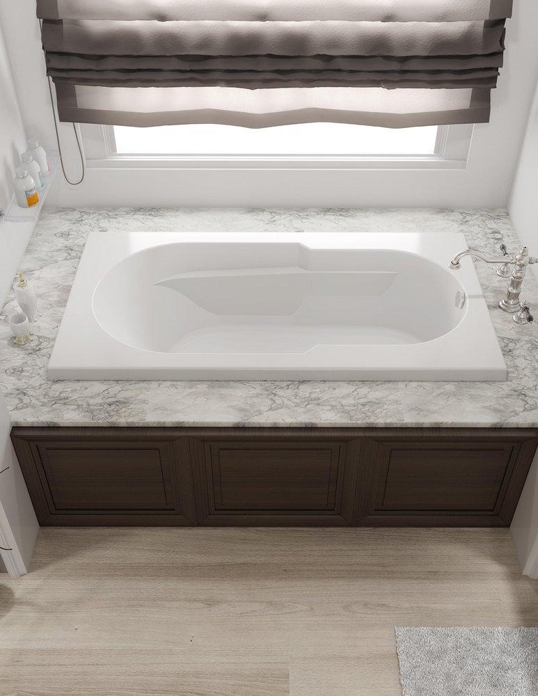 JACUZZI&reg; White 60 x 36 in. Whirlpool Drop-In Bathtub with End Drain 
