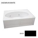 JACUZZI&reg; Black 60 x 42 in. Acrylic Rectangle Skirted Whirlpool Bathtub with Right Drain and J2 Basic Control 