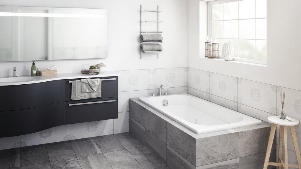 JACUZZI&reg; White 66X34 RH ACR DU MNT WP *LUXURA WHIT 