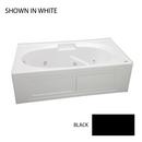 60 x 36 in. Acrylic Rectangle Skirted Whirlpool Bathtub with Left Drain and J2 Basic Control in Black