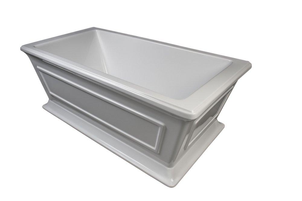 JACUZZI&reg; White 60 x 32 in. Whirlpool Drop-In Bathtub with End Drain 