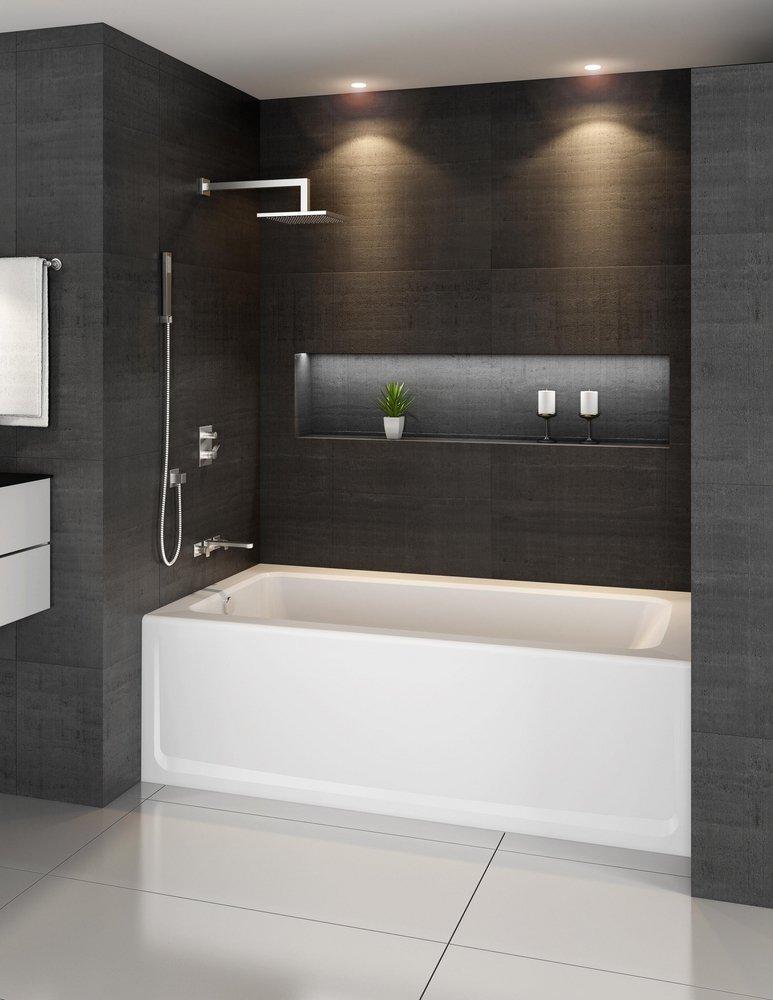 JACUZZI&reg; Oyster 60 x 30 in. Acrylic Rectangle Skirted Bathtub with Right Drain 