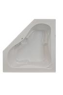 60 x 60 in. Whirlpool Bathtub with Heater and Center Drain in White