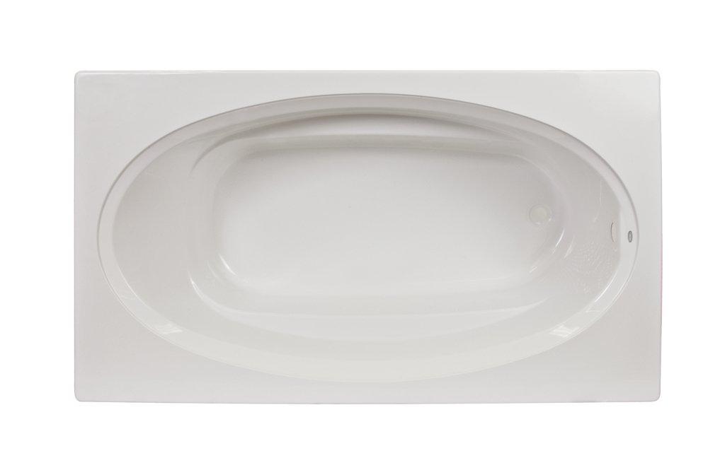 JACUZZI&reg; White 72 x 42 in. Soaker Drop-in Bathtub with Left Drain 