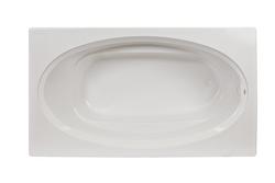 72 x 42 in. Soaker Drop-In Bathtub with End Drain in White