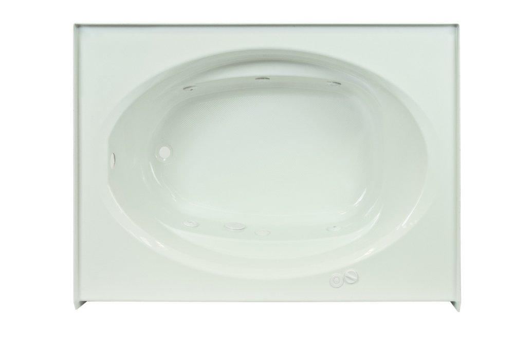 JACUZZI&reg; White 60 x 42 in. Whirlpool Alcove Bathtub Right Drain 