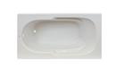 JACUZZI® White 36 in. Soaker Drop-in Bathtub with Left Drain in Oyster 