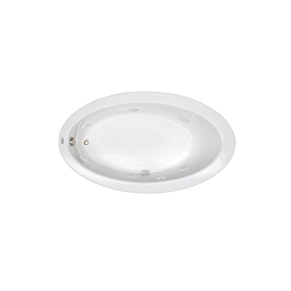 JACUZZI&reg; White 66 x 38 in. Whirlpool Drop-In Bathtub with End Drain 