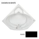 55 x 55 in. 8-Jet Acrylic Corner Drop-In Whirlpool Bathtub with Center Drain and J2 Basic Control in Black