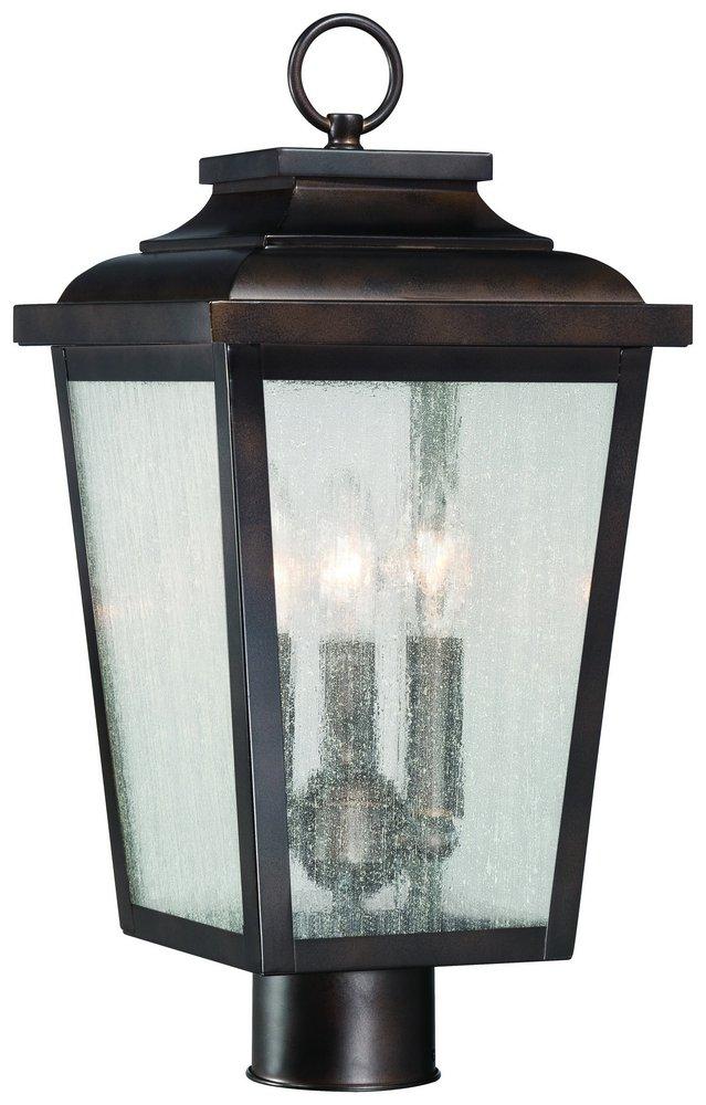 Minka Chelsea Bronze&trade; 18 in. 60W 3-Light Outdoor Post Lighting 