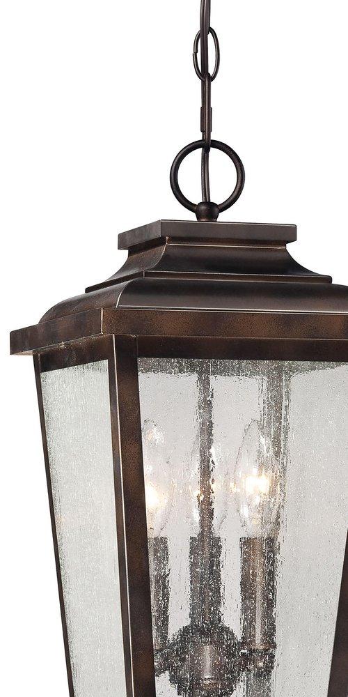 Minka Chelsea Bronze&trade; 15-1/2 in. 60W 3-Light Outdoor Chain Hung Lantern 