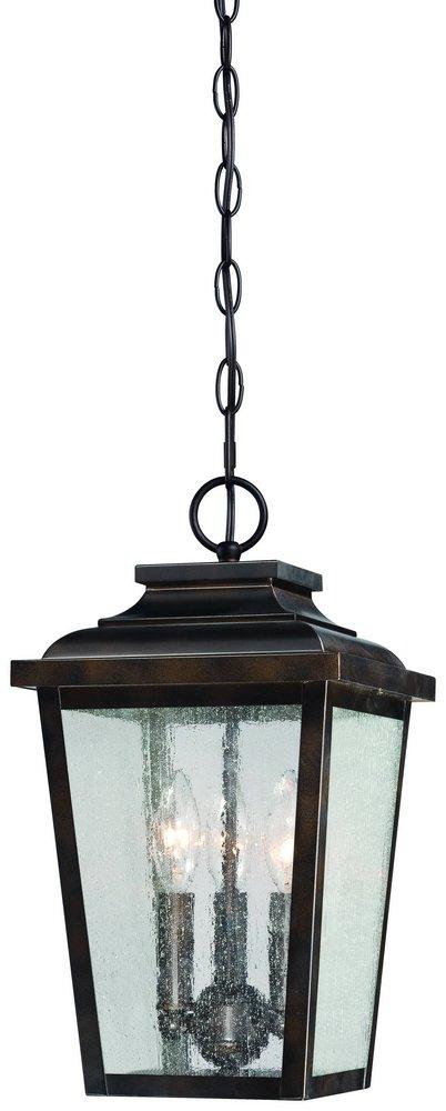 Minka Chelsea Bronze&trade; 15-1/2 in. 60W 3-Light Outdoor Chain Hung Lantern 