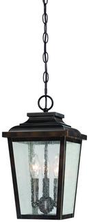 15-1/2 in. 60W 3-Light Outdoor Chain Hung Lantern in Chelesa Bronze
