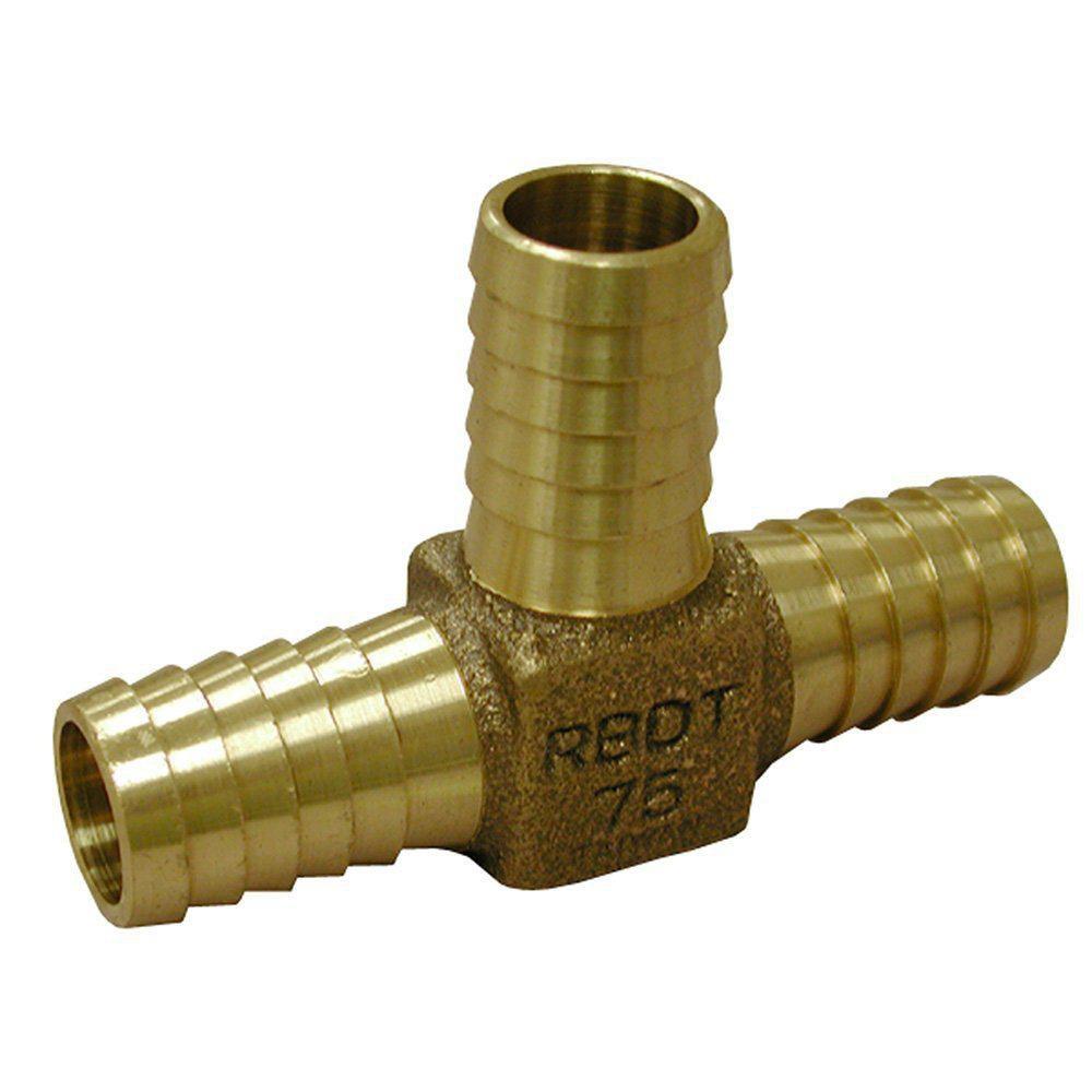 Campbell Manufacturing Barbed Brass Tee 