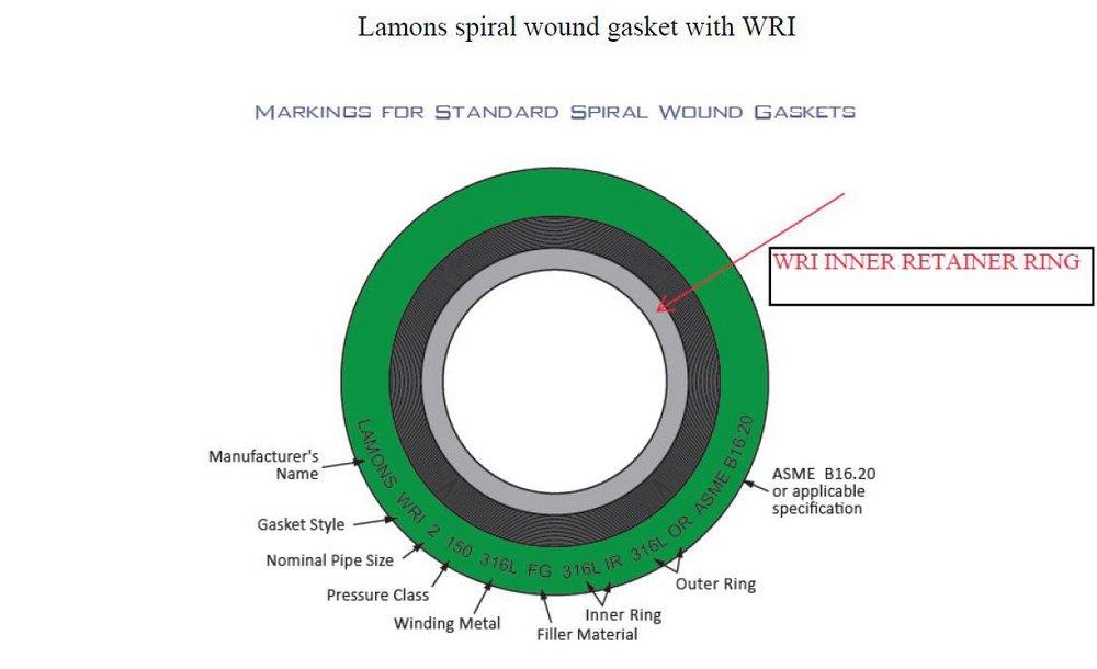 4 in. 150# 316L Stainless Steel, Carbon Steel and Flexible Graphite Gasket 