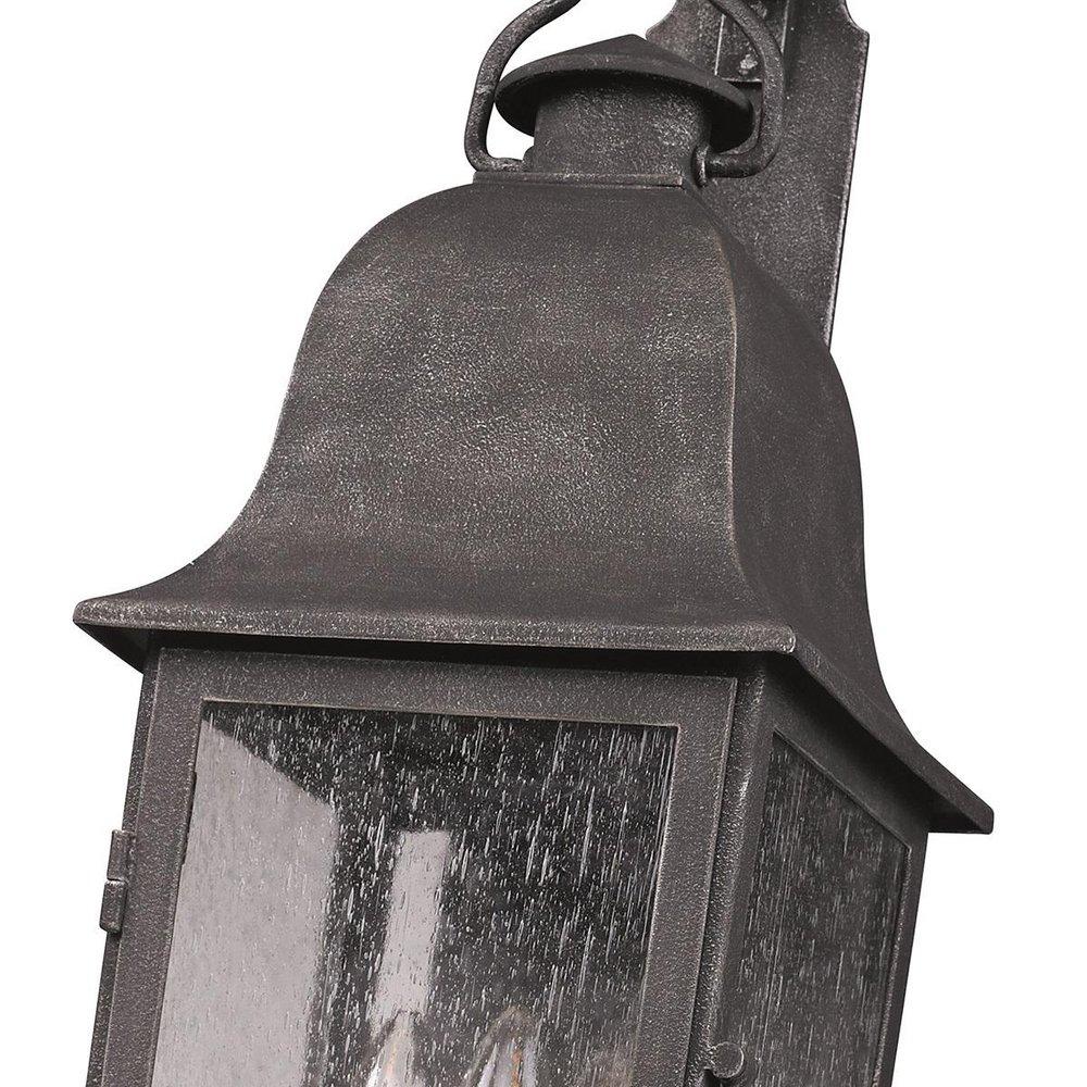 Troy-CSL Lighting Aged Pewter 9-3/4 in. 60W 3-Light Candelabra E-12 Incandescent Outdoor Wall Sconce 