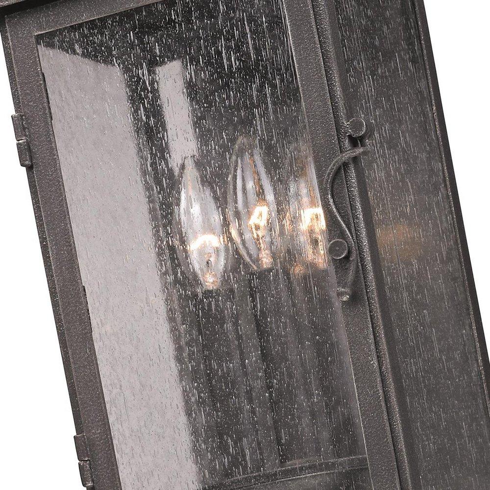 Troy-CSL Lighting Aged Pewter 9-3/4 in. 60W 3-Light Candelabra E-12 Incandescent Outdoor Wall Sconce 