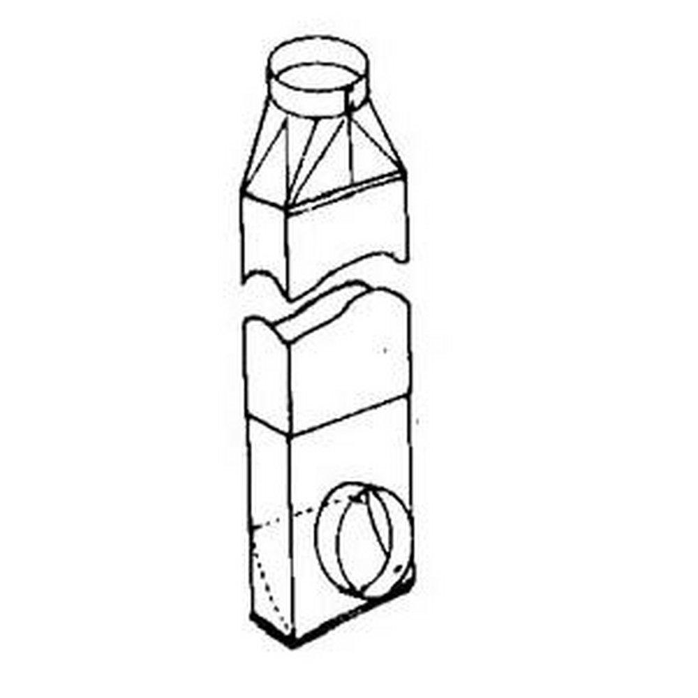 M & M Manufacturing 8 x 2-1/4 in. Dryer Vent Assembly 