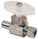 1/2 x 1/4 in. F1807 x OD Compression Knurled Oval Handle Straight Supply Stop Valve in Chrome Plated
