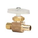 1/2 x 1/4 in. F1807 x OD Compression Knurled Oval Handle Straight Supply Stop Valve in Rough Brass