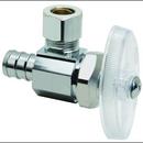 1/2 x 1/4 in. F1807 x OD Compression Knurled Oval Handle Angle Supply Stop Valve in Chrome Plated