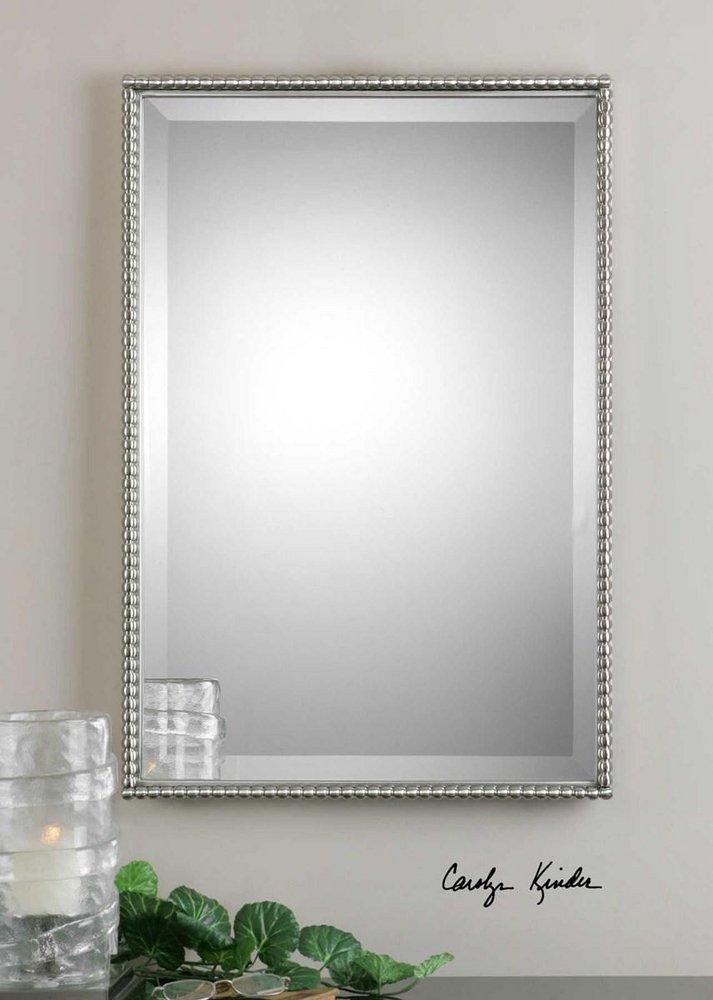Uttermost Company Brushed Nickel 2 x 21 in. Vanity Mirror Rectangular in Brushed Nickel 