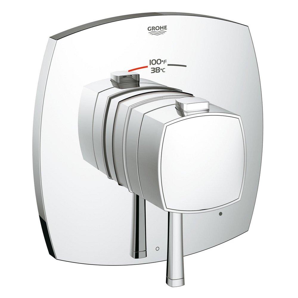 GROHE StarLight&reg; Chrome 1-Function Thermostatic Trim with Control Module 