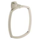 GROHE StarLight&reg; Brushed Nickel Rectangular Closed Towel Ring 