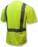 Radians Hi-Viz Green Birdseye Mesh and Plastic T-Shirt with Moisture Wicking in Hi-viz Green 