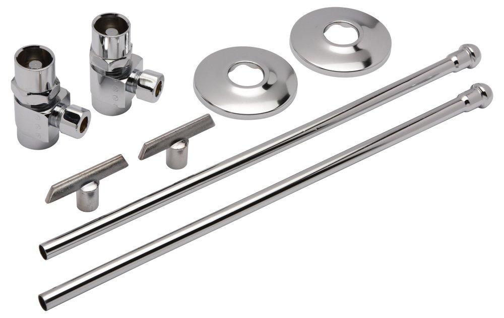 Zurn Polished Chrome Sink 14 in. Supply Kit in Polished Chrome 