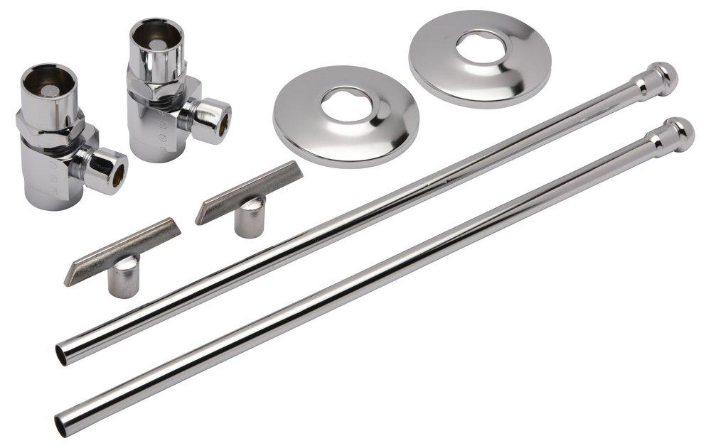 Zurn Polished Chrome Sink 14 in. Supply Kit in Polished Chrome 