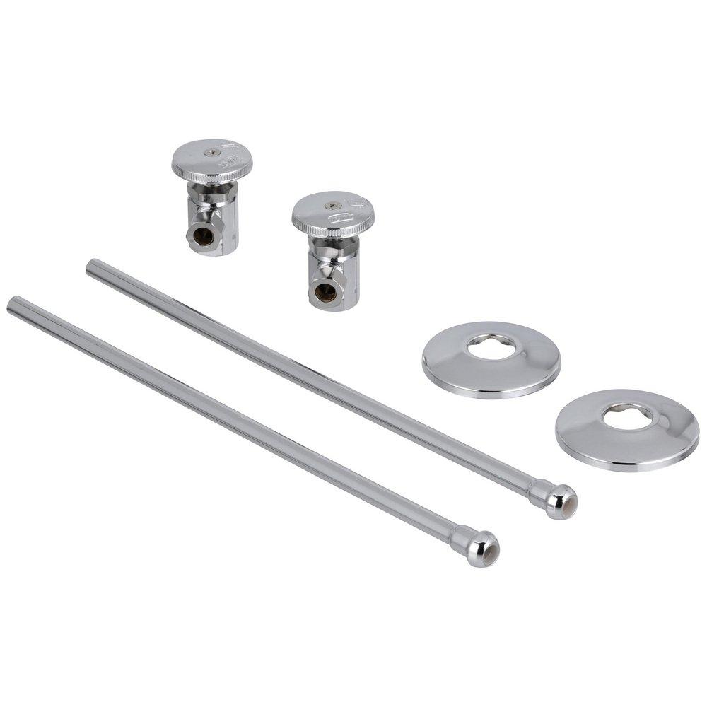 Zurn Polished Chrome Sink 1/2 in x 3/8 in. x 14 in. Supply Kit 