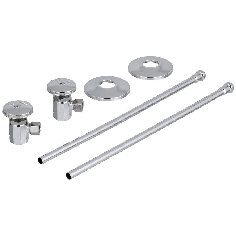 Zurn Polished Chrome Sink 1/2 in x 3/8 in. x 14 in. Supply Kit 