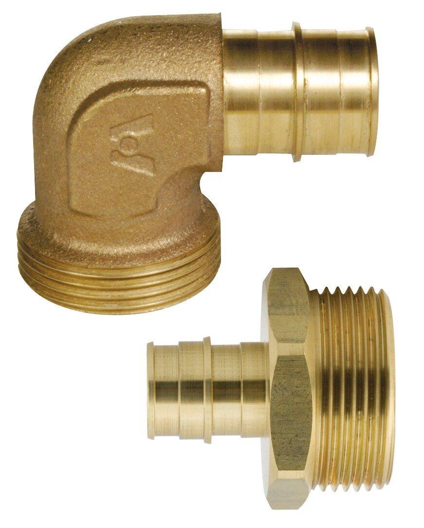 Uponor PEX x Male Threaded Brass Reducing Elbow 
