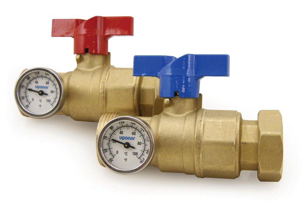 Uponor Manifold Supply and Return Brass Ball Valve 