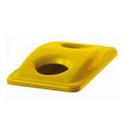 Rubbermaid Yellow 2-4/5 x 20-2/5 x 11-3/10 in. Resin Recycling Bottle and Can Top in Yellow 