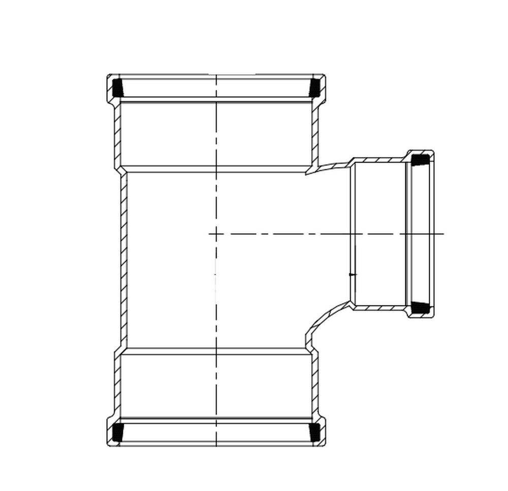 Harco-The Harrington Corporation Gasket SDR 26 PVC Sch. 40 Sewer Tee Wye 