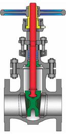 William Powell Co 300# RF FLG WCB T8 Gate Valve Carbon Steel Body, Trim 8, Bolted Bonnet 