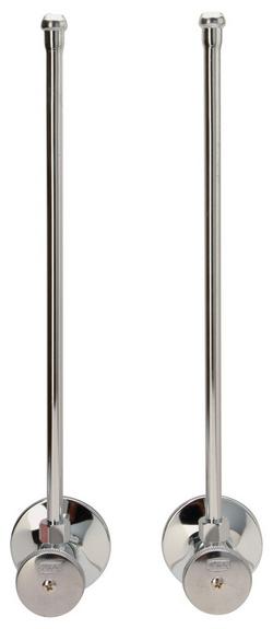 1/2 x 3/8 in. OD Tube x OD Compression Loose Key Angle Supply Stop Valve in Polished Chrome