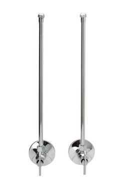 1/2 x 3/8 in. OD Tube x OD Compression Loose Key Angle Supply Stop Valve in Polished Chrome