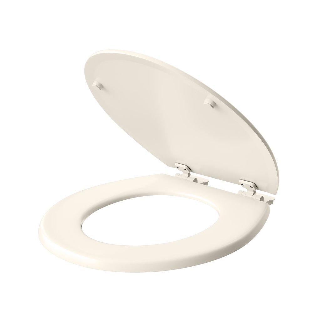 PROFLO&reg; Biscuit Round Closed Front Toilet Seat 