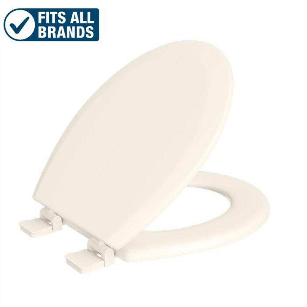 PROFLO&reg; Biscuit Round Closed Front Toilet Seat 