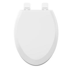 Elongated Closed Front Toilet Seat with Cover in White