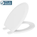 PROFLO&reg; White Elongated Closed Front Toilet Seat 