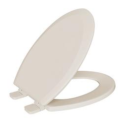 Elongated Closed Front Toilet Seat with Cover in Biscuit