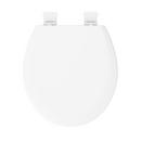 PROFLO&reg; White Round Closed Front Toilet Seat 