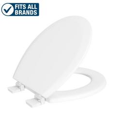Round Closed Front Toilet Seat with Cover in White
