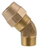 Ford Meter Box 3/4 x 1 in. MIP x CTS Grip Joint 90 Degree Elbow Bend 