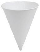 8 oz. Paper Rolled Rim Cone Cup in White
